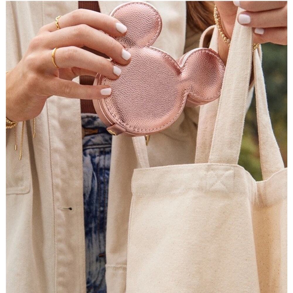 Bauble Bar Licensed Disney Mickey Mouse Metallic Pink Jewelry Box Snap Case